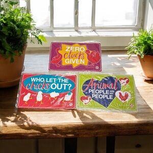 Set of 3 General Mills Metal Chicken Signs License Plates Rectangular 11”x7”